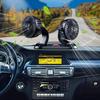 Car Fan USB/12V/24V Double-head Adjustable 360° Car Electric Fan Silent 2-speed Multi-functional Temporary Parking Card Car Fan