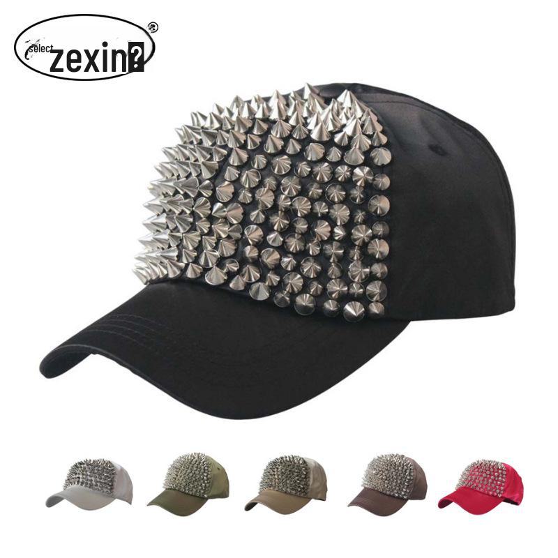 

Unisex Rivet Satin Hip Hop Baseball Cap - Outdoor Duckbill Sun Hat