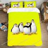 Cartoon Madagascar Penguin Bedding Set Boys Girls Twin Queen Size Duvet Cover Pillowcase Bed Kids Adult Home Textileextile963