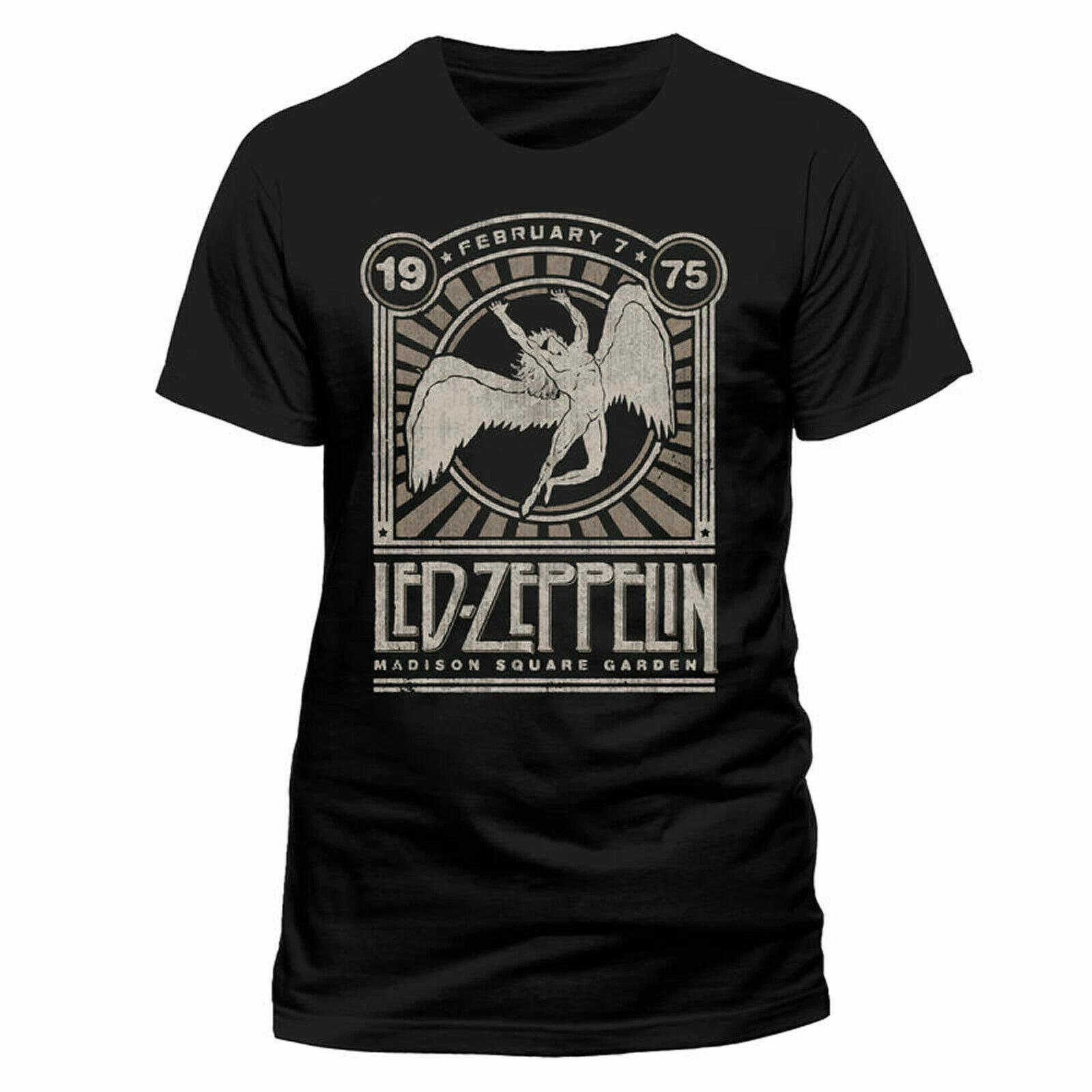 

Официальная футболка Led Zeppelin Madison Square Garden 75 Черная Классический Рок Метал S