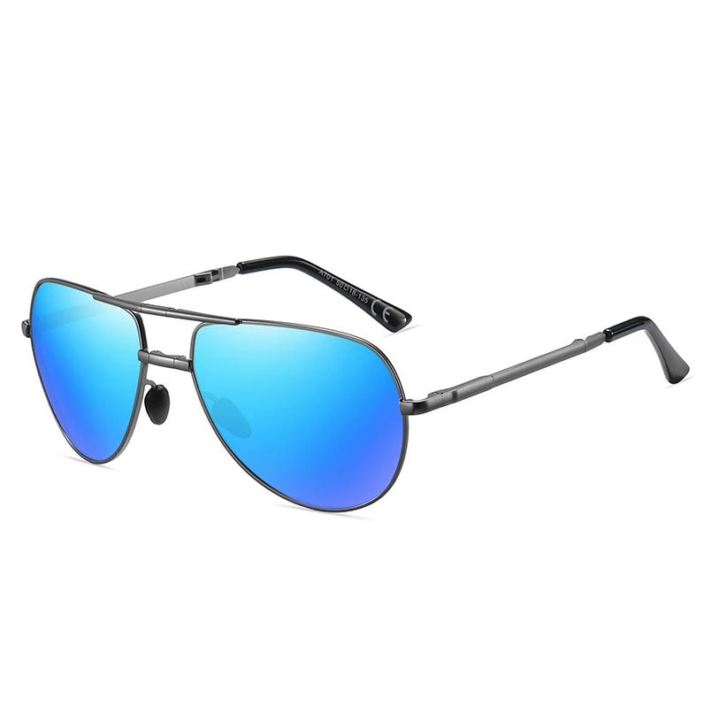 Outdoors Folding Anti-Glare Driving Oval Myopia Sunglasses Men Metal Prescription Sunglasses With Diopters 0 -0.5 -0.75 To -6.0