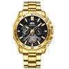 BINBOND luminous trend student watch men's tourbillon gift steel belt three eyes six needles decorative watch