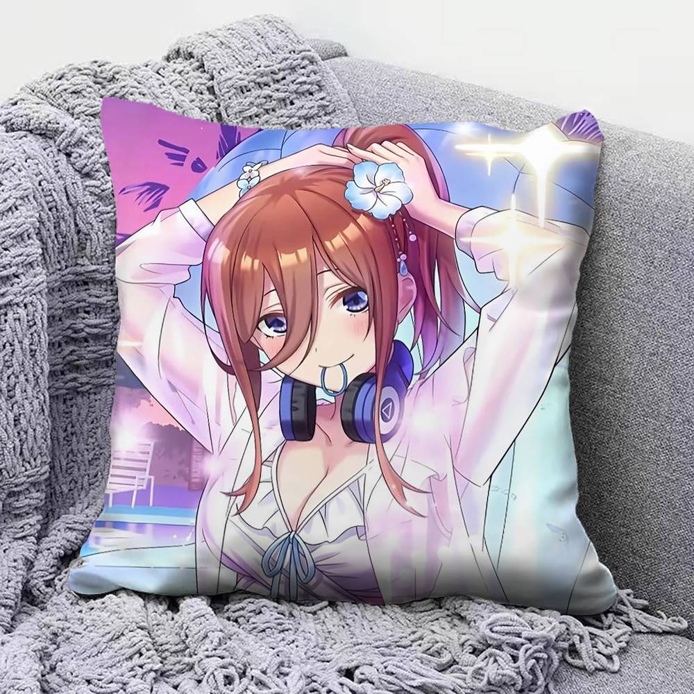 Miku Nakano toubun no hanayome Pillow Covers Home Sofa Cushion Covers and Aecorative Custom