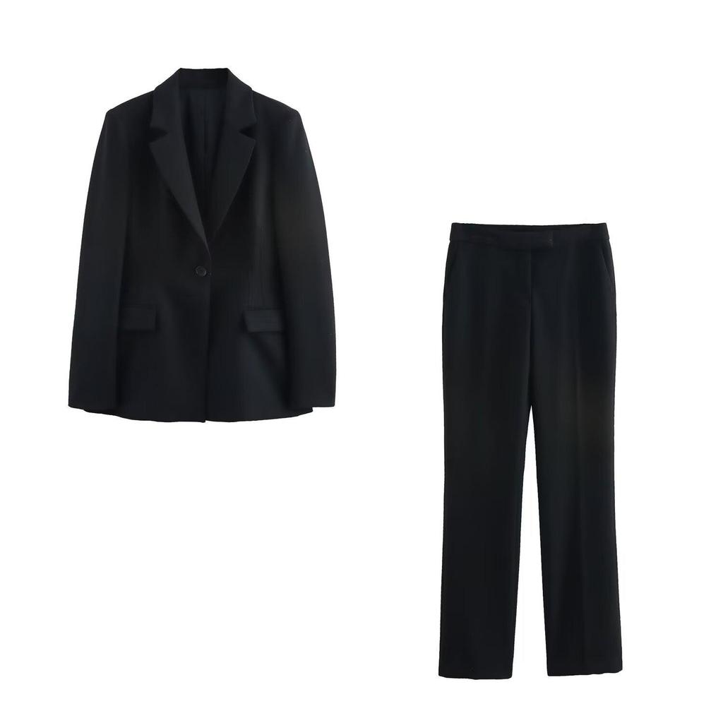 2025 Spring Women's Fashion Slim-Fit Suit & Pants Set with Stylish Shoulder Details
