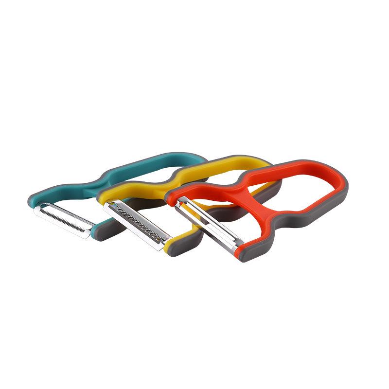 3pcs/set Peeler Stainless Steel Melon Planer, Non-Slip Handle Manual Kitchen Peeling Tool Color Random Kitchen Accessories