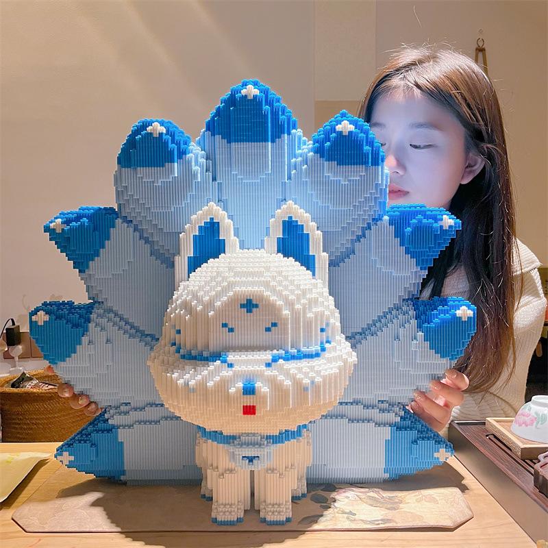 Chao Le Sen Neunschwänziger Fuchs Mädchen Hoher Schwierigkeitsgrad Puzzle DIY Bausteine