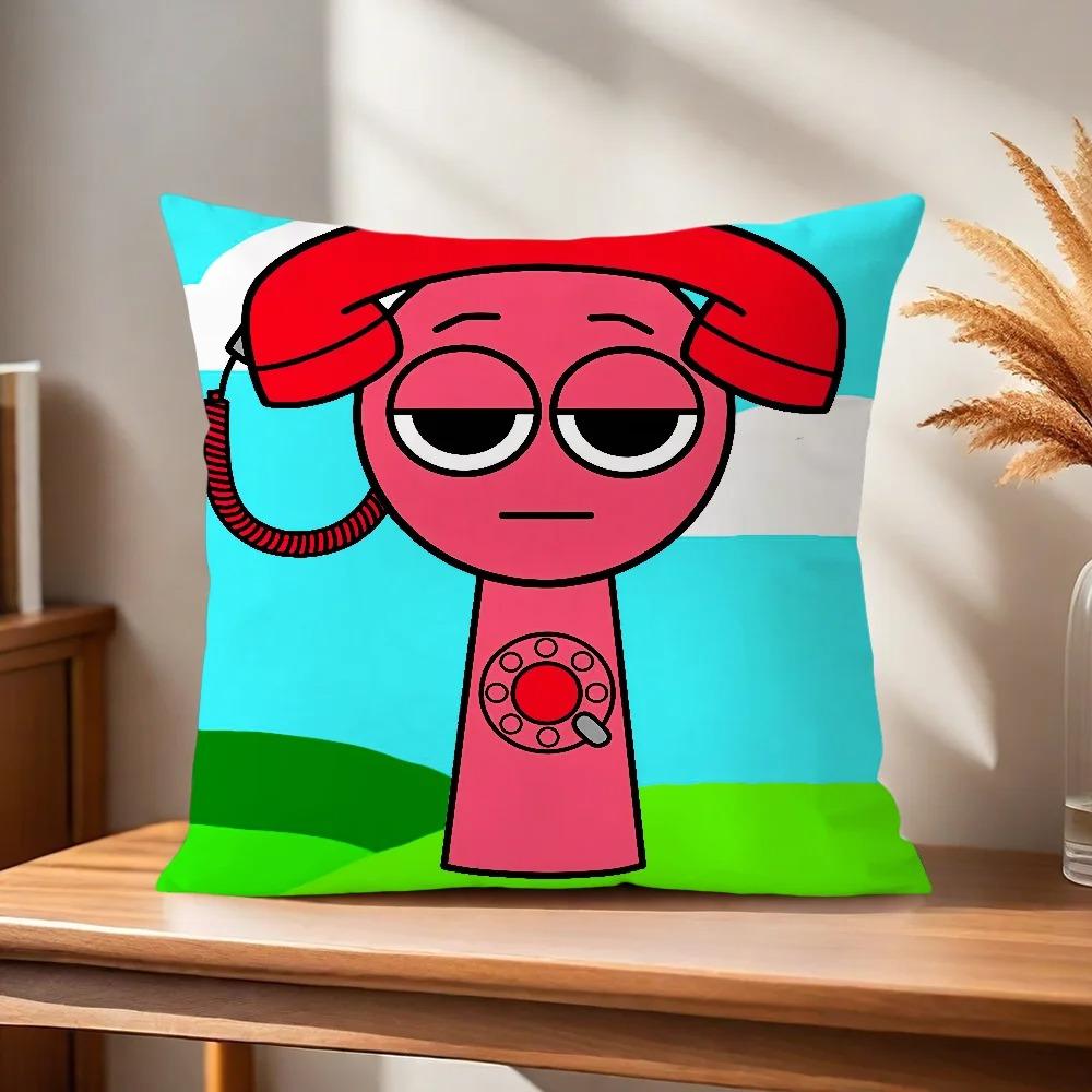S-Sprunki Game Pillowcase, Sofa Chair Cushion Cover, Bedroom Room, Child Dormitory Home Decoration, Gift