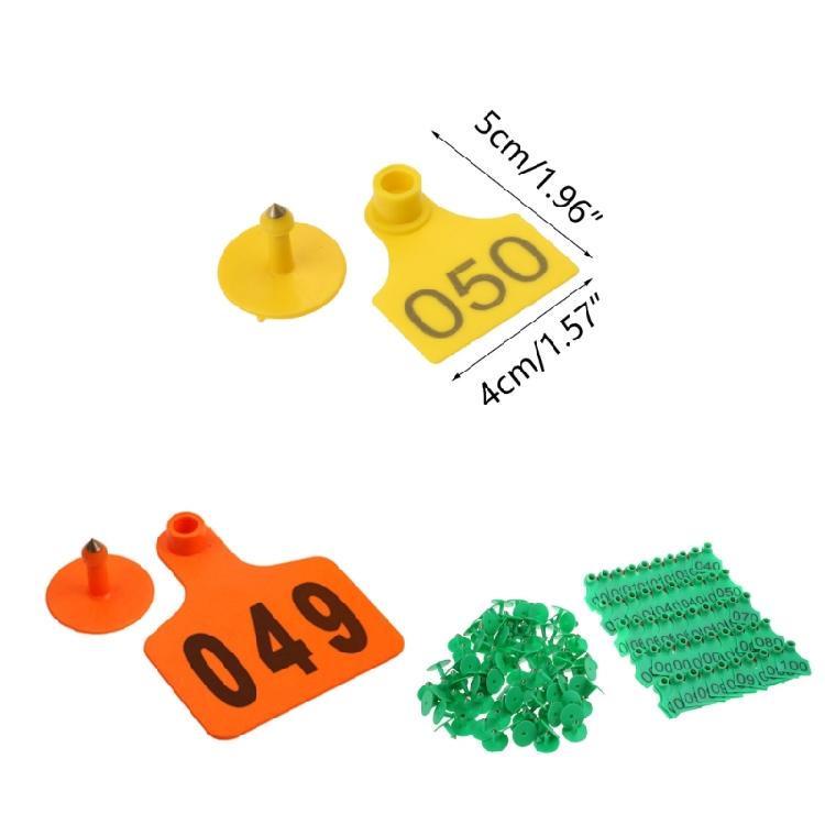 Pig Ear Tags Numbered Ear Tags for Sheep Cows Livestock Ear Tags 001-100