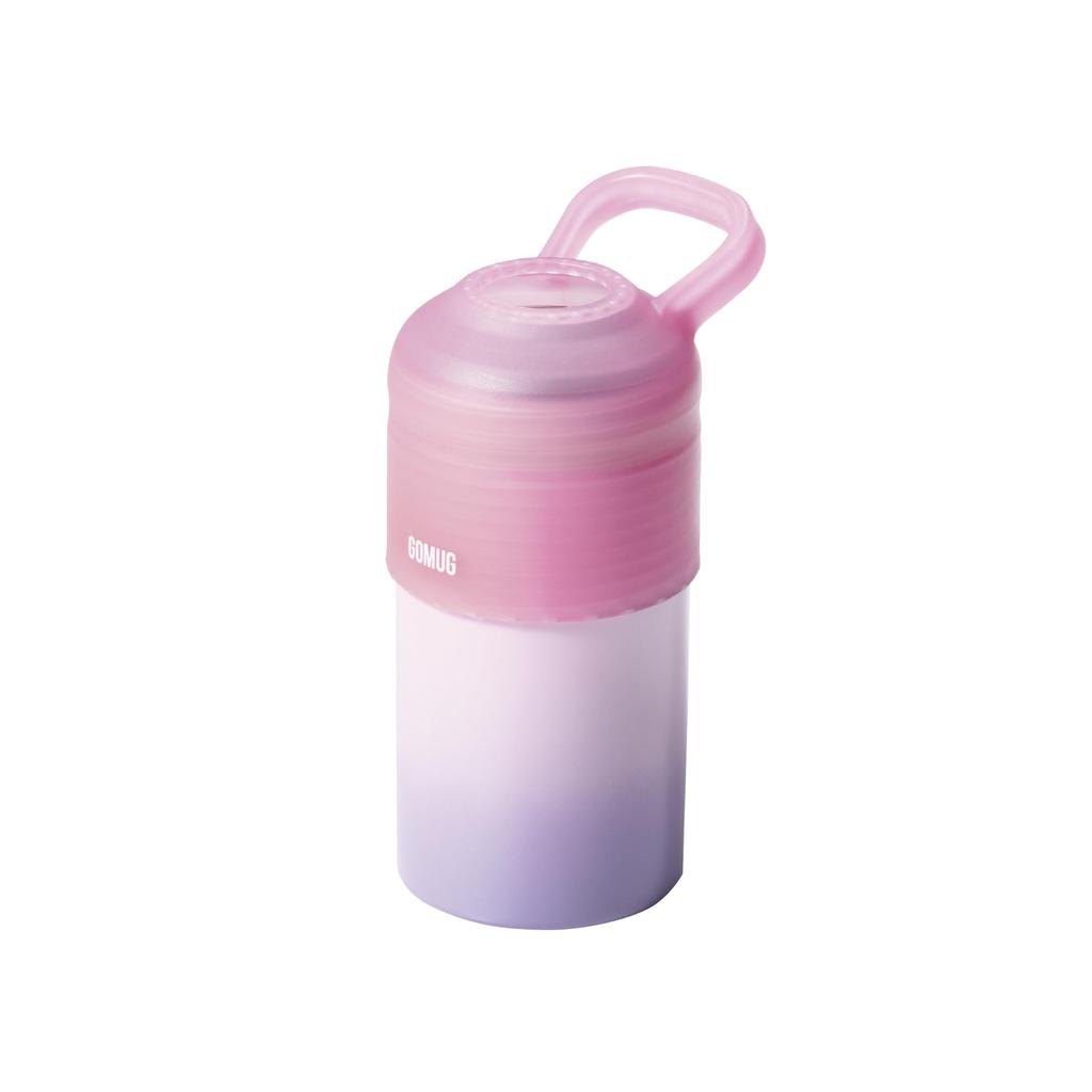 CB Japan Plastic Bottle Holder Pink X Purple Stainless Steel Vacuum Insulated Double Layer Plastic Bottle Drink MUG 500ml-600ml BOT.GOMUG BOT.GO