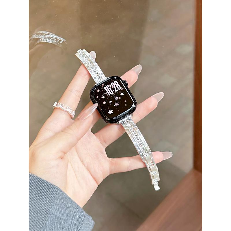 Nice Bling Metal bracelet For Apple Watch Series 11/10/9/8/7/6/5/SE3 40mm 41mm 42mm 44mm 45mm 46mm Strap