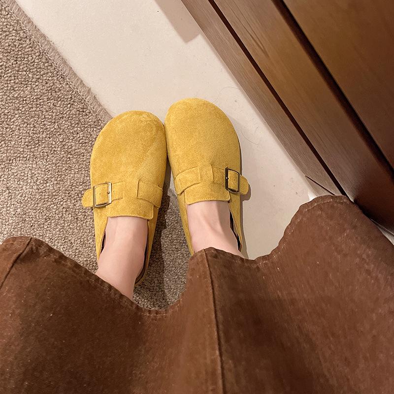 Women's 2025 Spring/Summer Retro Thick-Soled Height-Increasing Birkenstock Sandals - Lightweight Closed-Toe Design