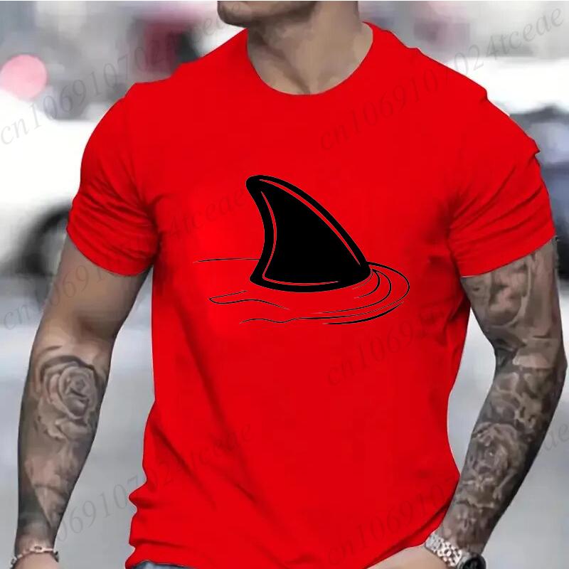 T Shirts for Men Short Sleeve Shirts for Guys Funny Graphic Tees for Shark Week Clothes Funny Shark Fashion Casual Men's Tee Top