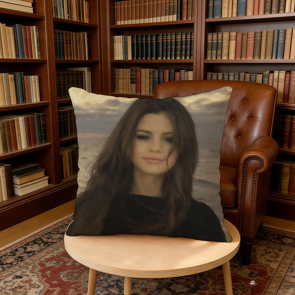Singer S-Selena G-Gomez-ES cushion cover Home Office Birthday Anniversary Gifts Soft Skin Friendly Cushion Cover