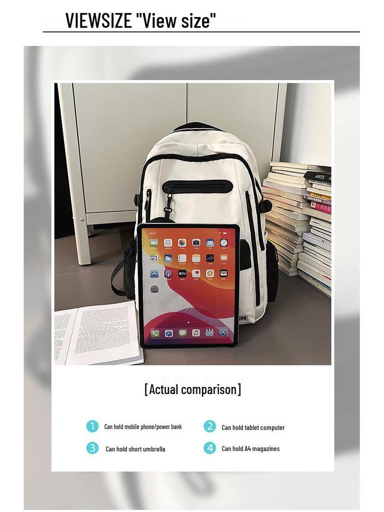 Double Shoulder Versatile Backpack for Students: Stylish, Casual, and Fresh Campus Design