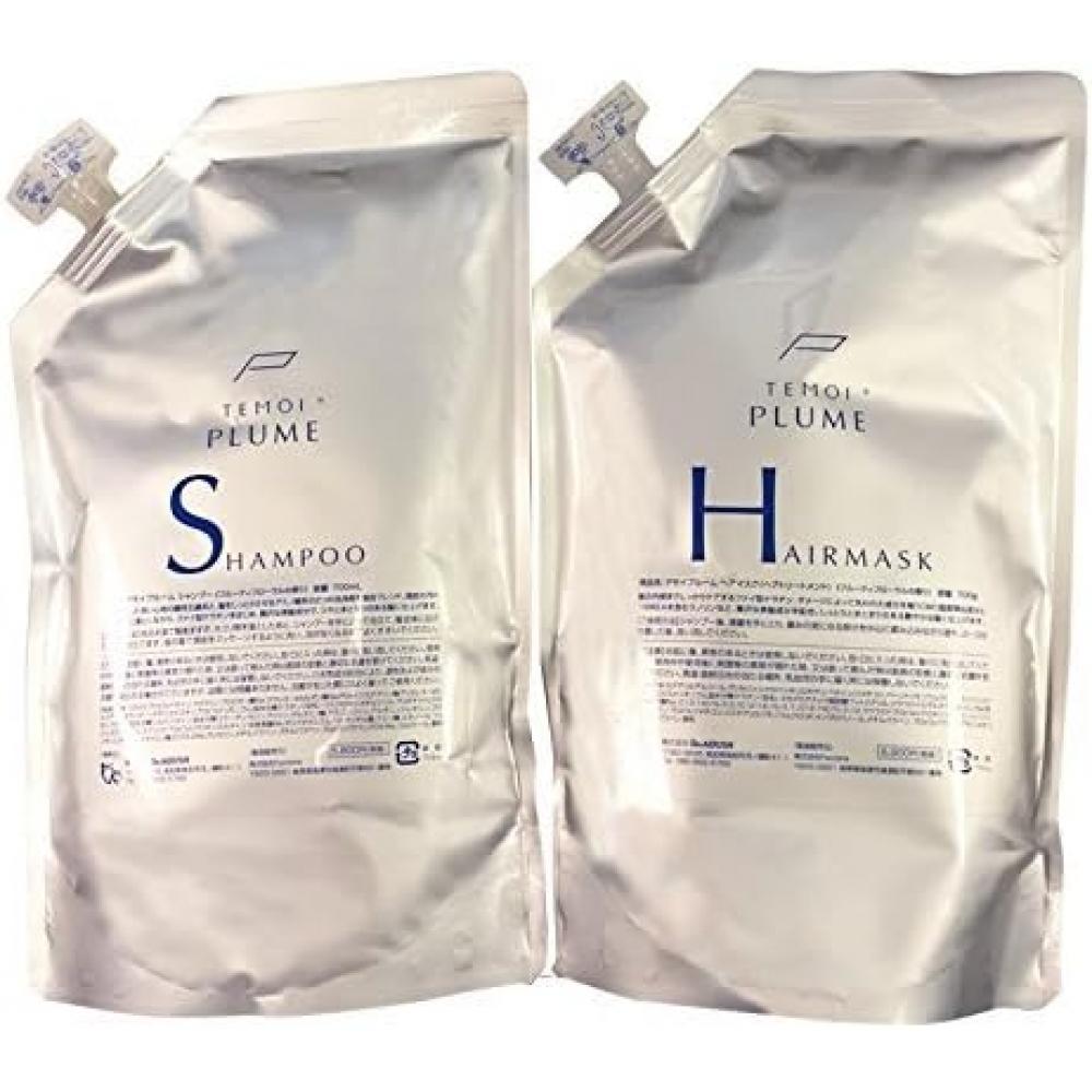 

Temoi Plume Shampoo 700ml + Hair Mask 700g Set Refill