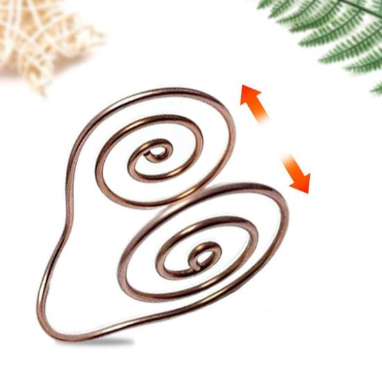 Copper Palm Ring Energy Spiral Hand Ring Women Men Reiki Palm Ring Compatible with Crystal Gem for Meditation Chakra Healing Manifestation