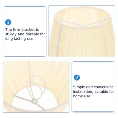 2Pcs Translucent Gauze Clip-on Lamp Shade Cloth Art Light Cover for Ceiling Wall Floor Lamps Simple Style Warm Lighting