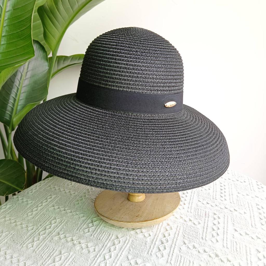 Cappello da sole estivo nuovo stile cappello da sole da donna pieghevole cappello da spiaggia tesa larga protezione solare da viaggio cappello da sole stile Hepburn cappello da viaggio