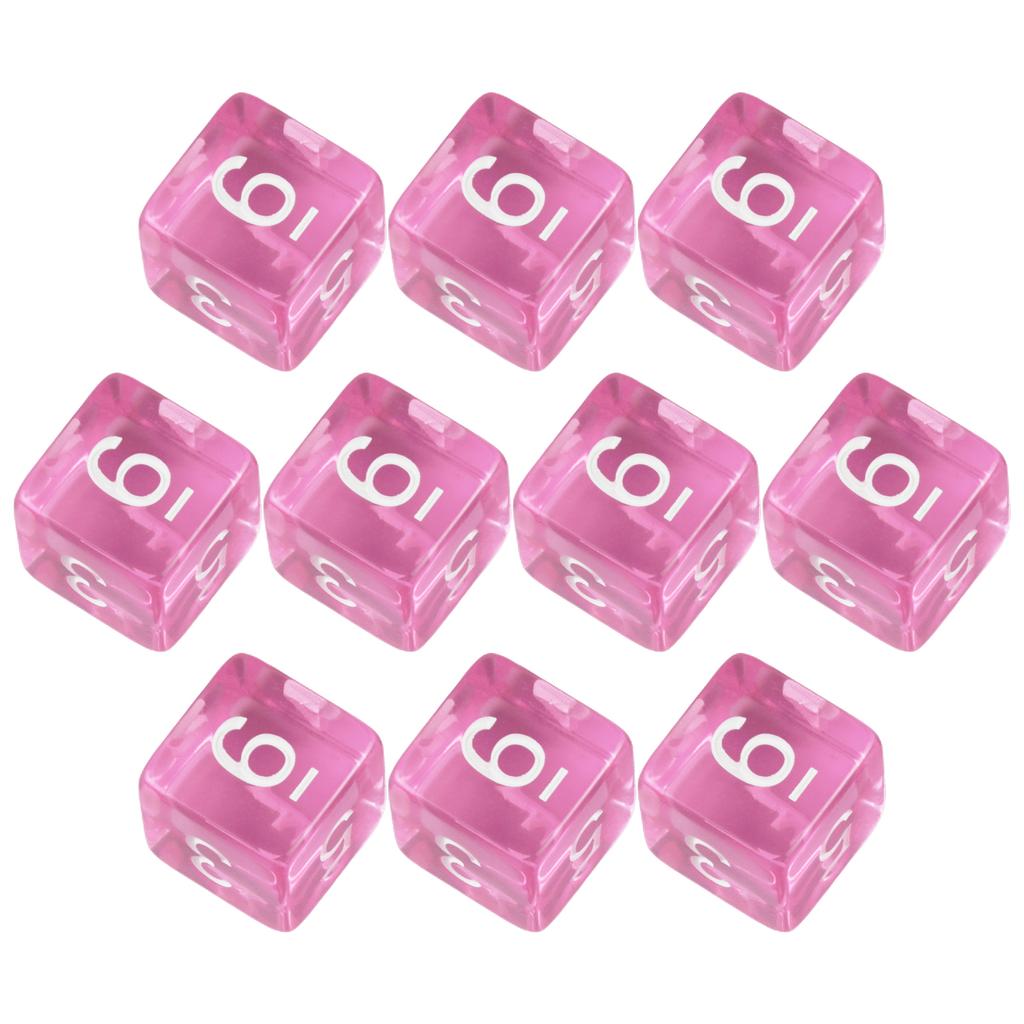 10 stuks D6 Dobbelstenen Polyhedrisch Digitaal 1-6 Dobbelstenen voor Feest Club Entertainment Tafelspel