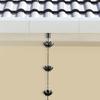 Oak Leaf Rain Chain with Adapter,  Adjustable Lotus Rain Catcher Chain for Gutters Outside Downspout, for Divert Water and Home Display, Black