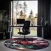 Demon Slayer Printed Round Rug Carpet Chair Rug Area Rug Entryway Doormats,for Office Chair Living Room Bedroom Kitchen Room.