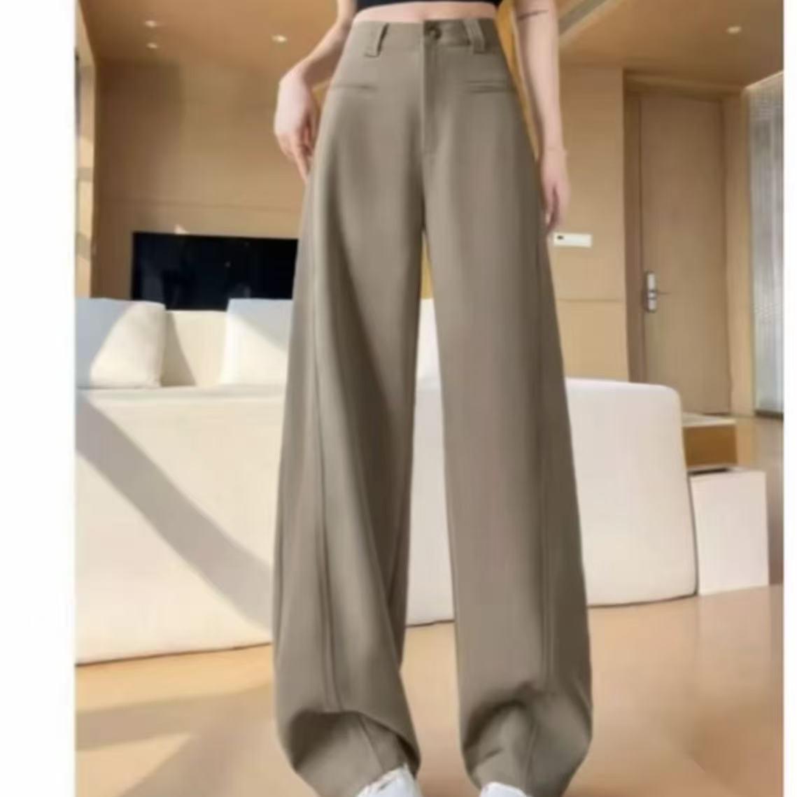 

Women s High-Waisted Wide-Leg Spring 2026 Printed Floor-Length Pants XL 115-125 lbs