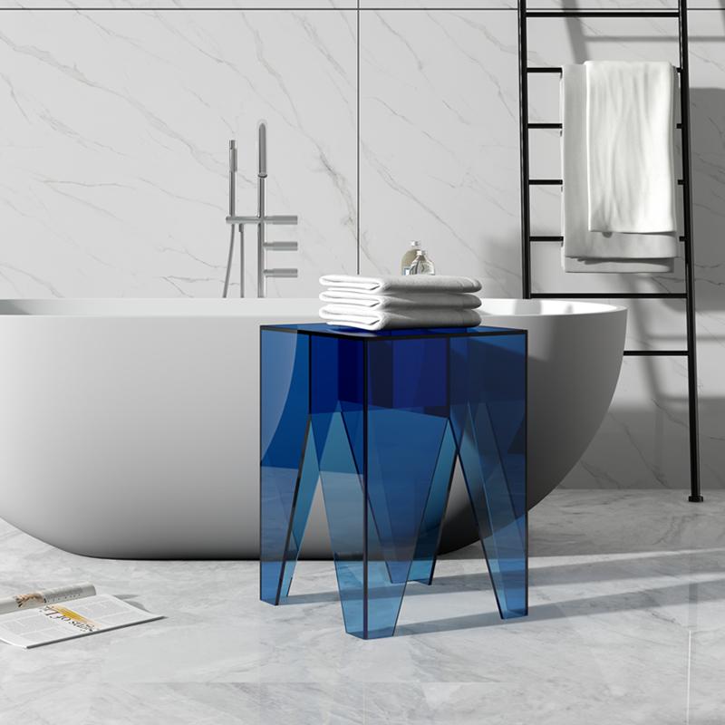 Modern Acrylic Bedside Table with Wheels