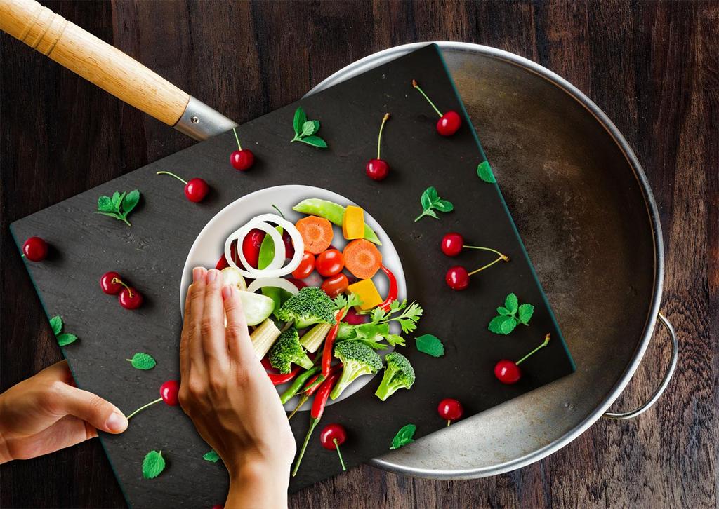 Glass Board Cutting Board 52X40 Fruits