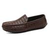 Casual Leather Shoes Street Style Men's Loafers Punk Style Moccasins Breathable Slip on Footwear Comfy Business Male Boat Shoes