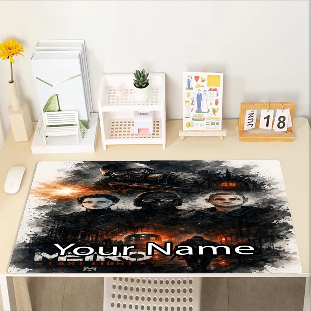 Custom Name Metro Theme Mouse Pad, Non Slip Rubber Base, Multifunctional Office & Home Decor, Perfect for Workspace Personalization.