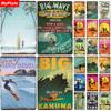 Surf Shop Vintage Metal Signs Decor Rust Tin Sign Wall Art Stickers Hawaii Poster for Bar Pub and Club Room Wall Art Decoration