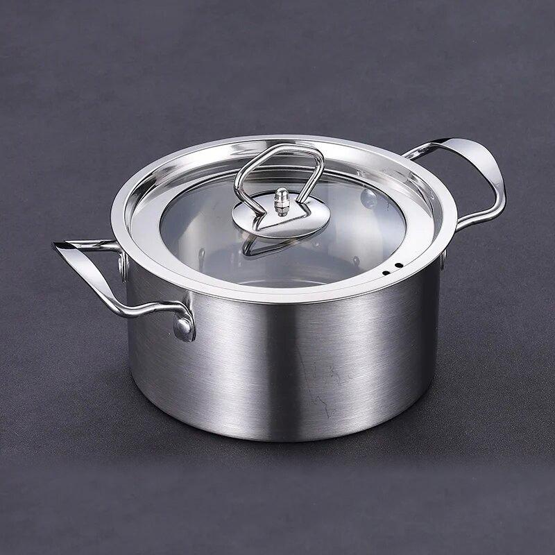 soup chafing dish one person household induction gas cooker restaurant non stick pot stainless steel small noodles hot pot