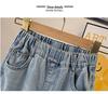 Girls' Trendy Spring 2025 Loose Wide-Leg Jeans - Casual, Straight-Leg Style for Middle and Big Kids