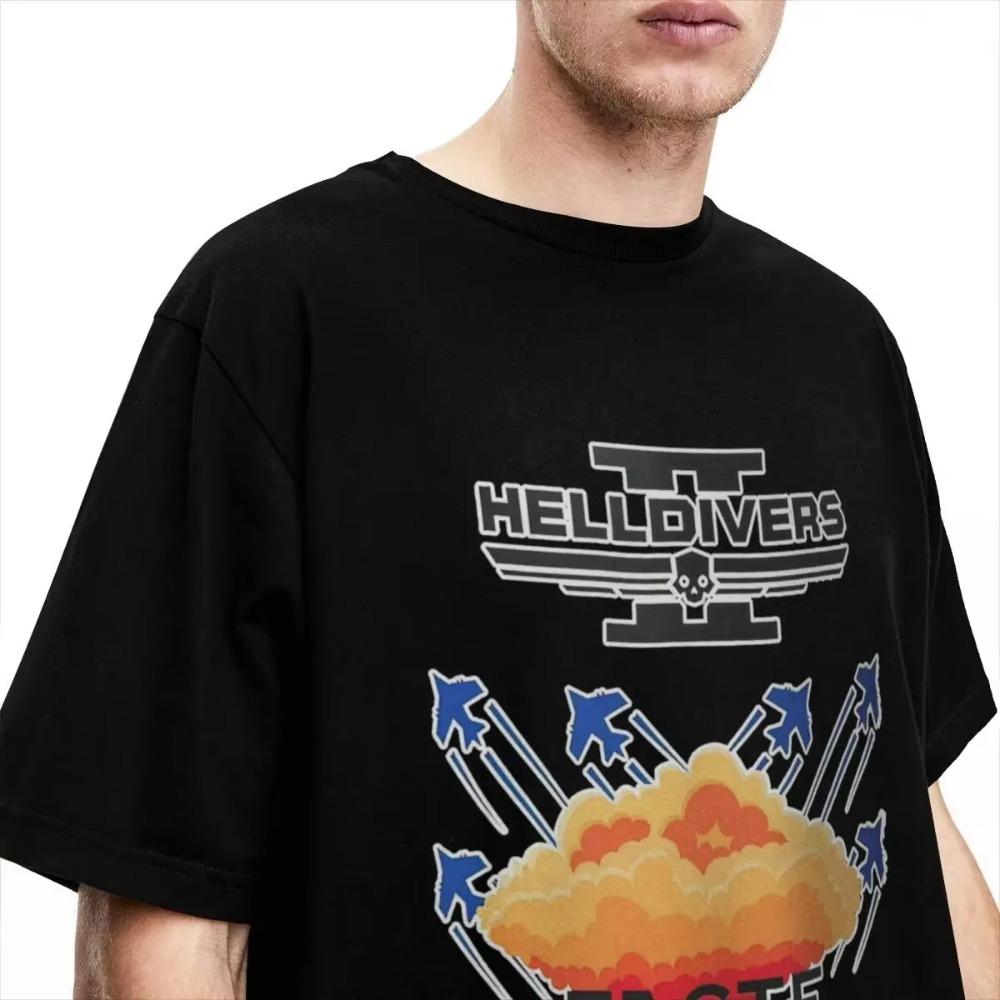 Men Women Helldivers 2 Gaming Taste Democracy T-Shirts Accessories Novelty Cotton T Shirt Tee Clothing All Seasons