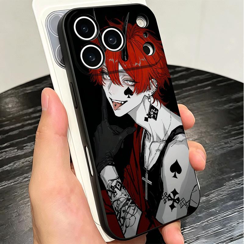 Devil Bad Boy Anime Style Soft Phone Case for iPhone 16 16E 17 Air 15 Pro Max 14 Plus 13 Mini 11 12 7 Black Cover Back Shell