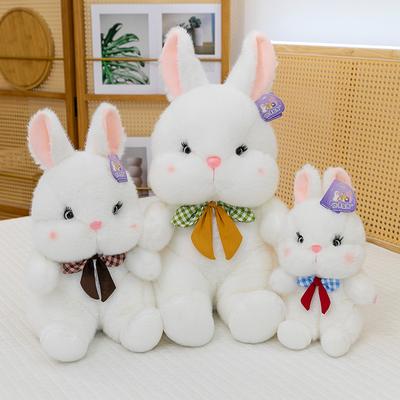 Super Süßes Kaninchen Plüschtier Mädchen Geburtstagsgeschenk Fliege Kaninchen Schlafkissen Büro Puppe