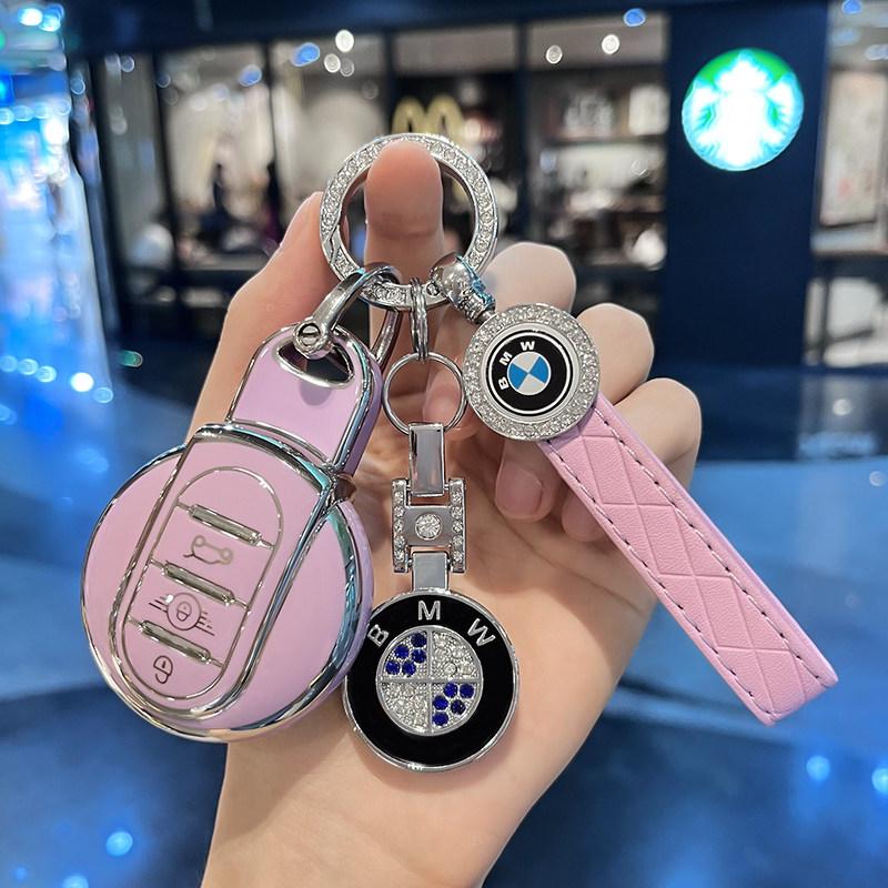 TPU Auto Shell Fob Holder Accessories for BMW Mini Cooper F55 F56 F57 F54 F60 JCW Clubman Countryman Car Remote Key Case Cover XM2