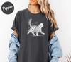 Plus Size Summer Womens Abstract Cat Line Art Print TShirt Cotton Breathable Stylish Versatile Street Style Oversized