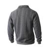 Men's Cable Knit Sweater Half Zip Polo Collar Casual Knitted Top