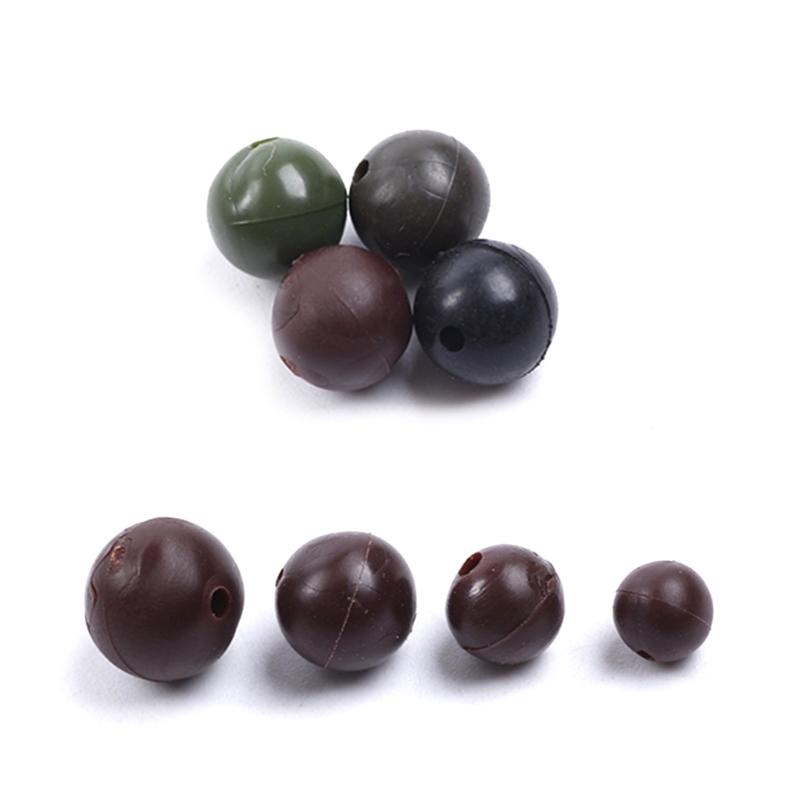 100Pcs Fishing Baits Rigs Eggs Fishing Beads Stoppers Fishing Tackle Accessory 5mm-8mm Soft Fishing Beads Shock Bead