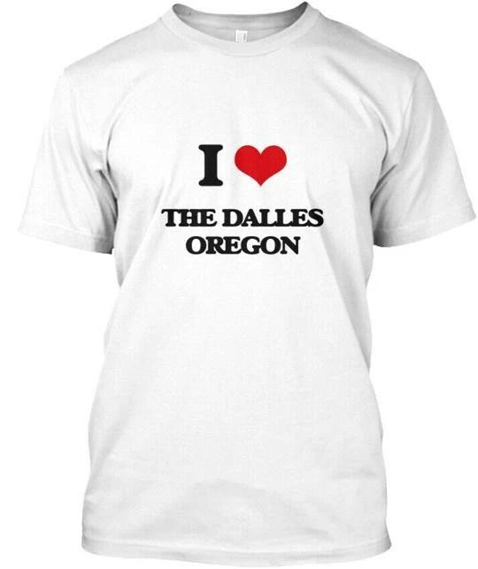I Love The Dalles Oregon - T shirt Made in the USA Size S to 5XL M