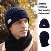 Men Winter Hat Knitted Pure Color Elasticity Keep Warm Thick Ear-protecting Cap Father Grandfather Headwear Outdoor Cap