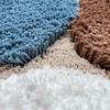 [Weiche Badematte] Weiche Plüsch-Kieselform-Badematte | Rutschfeste Rückseite, Ultrafine Polyester-Mischung, Mehrfarbige Optionen für Schlafzimmer- & Wohnzimmerdekor