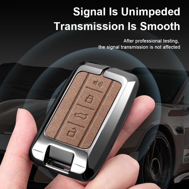 Zinc Alloy Car Key Case Cover Shell for GWM Tank 300 500 Protection Key Bag Set Keychain Keyring Auto Interior Accessories
