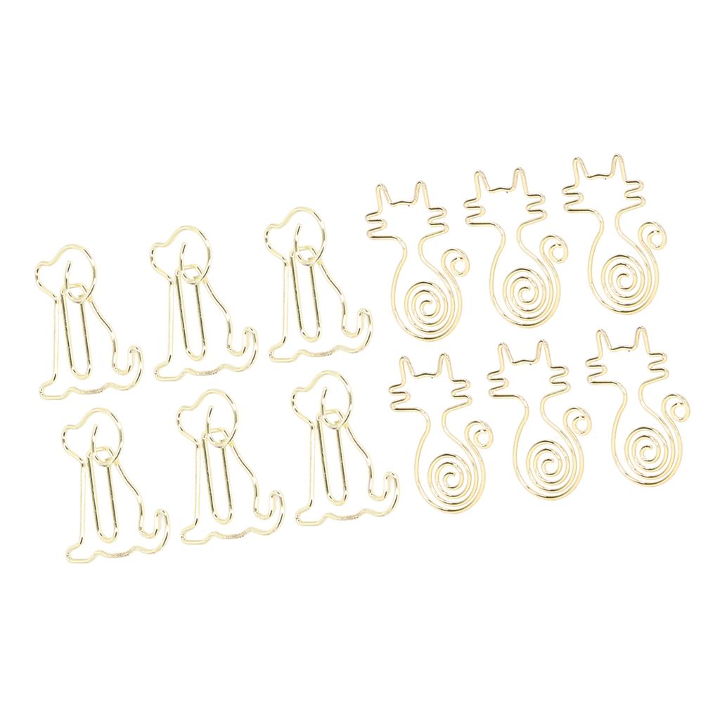 100Pcs Gold Paper Clips Metal Rustproof Plating Process Gold Fadeless Widely Used Cute Paper Clips f