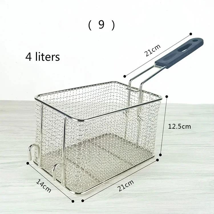 Mehrere Stilrichtungen und Größen Kommerzieller Edelstahl-Frittierkorb mit Rautenmuster