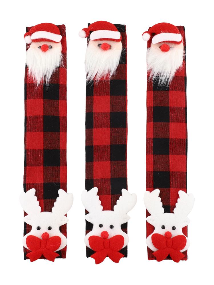 3D Design Abdeckungen Weihnachts-Griffabdeckungen Leicht zu reinigen Elch-Thema Mehrere Größen erhältlich Schutzfunktion Weihnachtsmann-Design