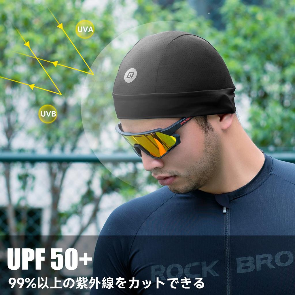 ROCKBROS Cooling Inner Caps for Cycling Helmet Inner UV for Men and Summer, Caps, Protection, Sunscreen, Breathable, Stretchy, Sweat-Wicking,