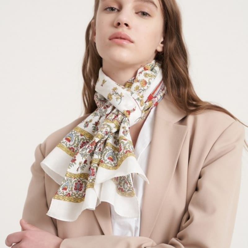 

BB’DE SOLI’DE Byzantine cotton scarf 2color yellow