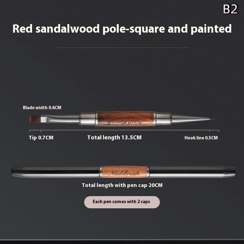 Sandalwood Line Nail Art Pen Double Headed Brush Nail Construction Pen High Quality Paintings Pen Nail Tools